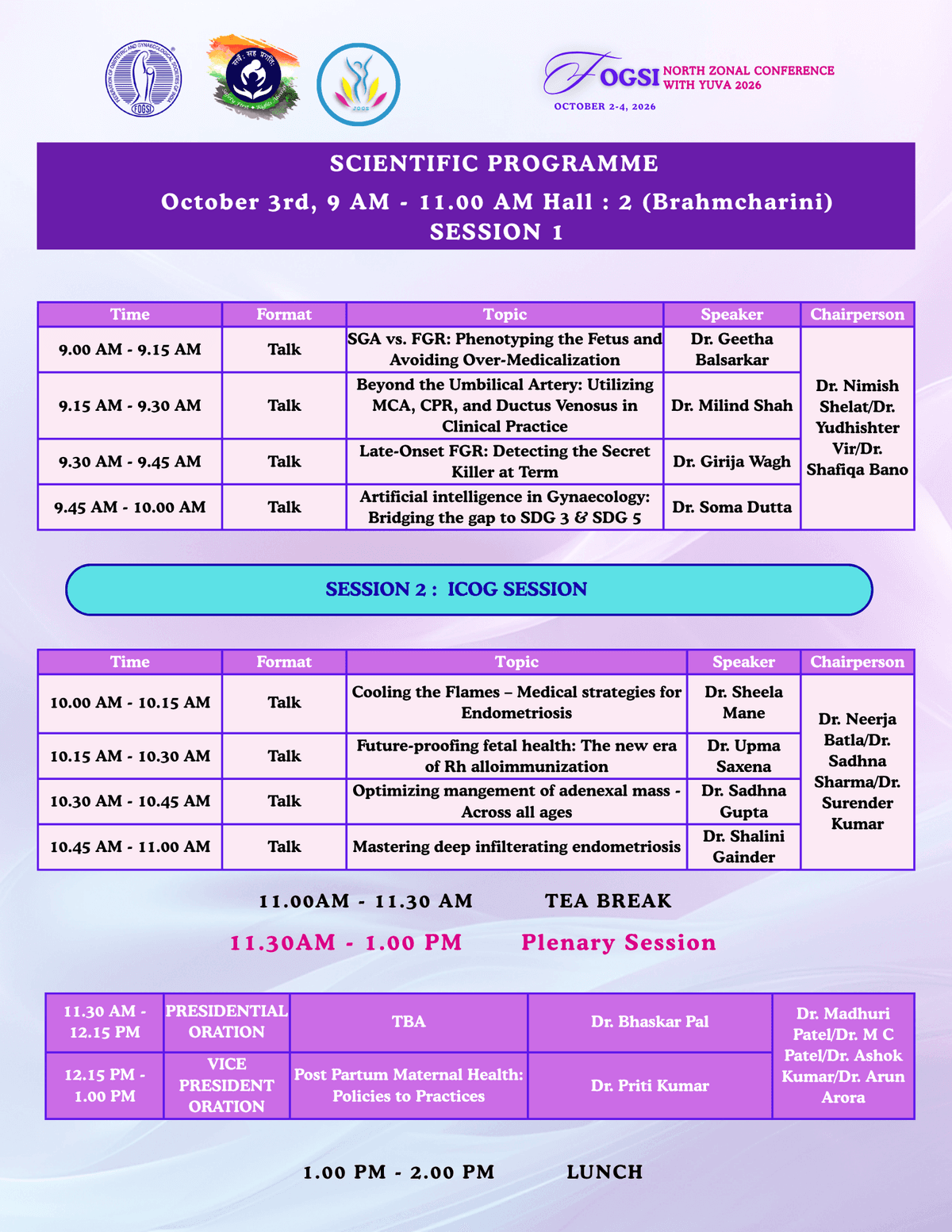 Scientific Program Page 20 — FOGSI North Zonal Conference with YUVA 2026