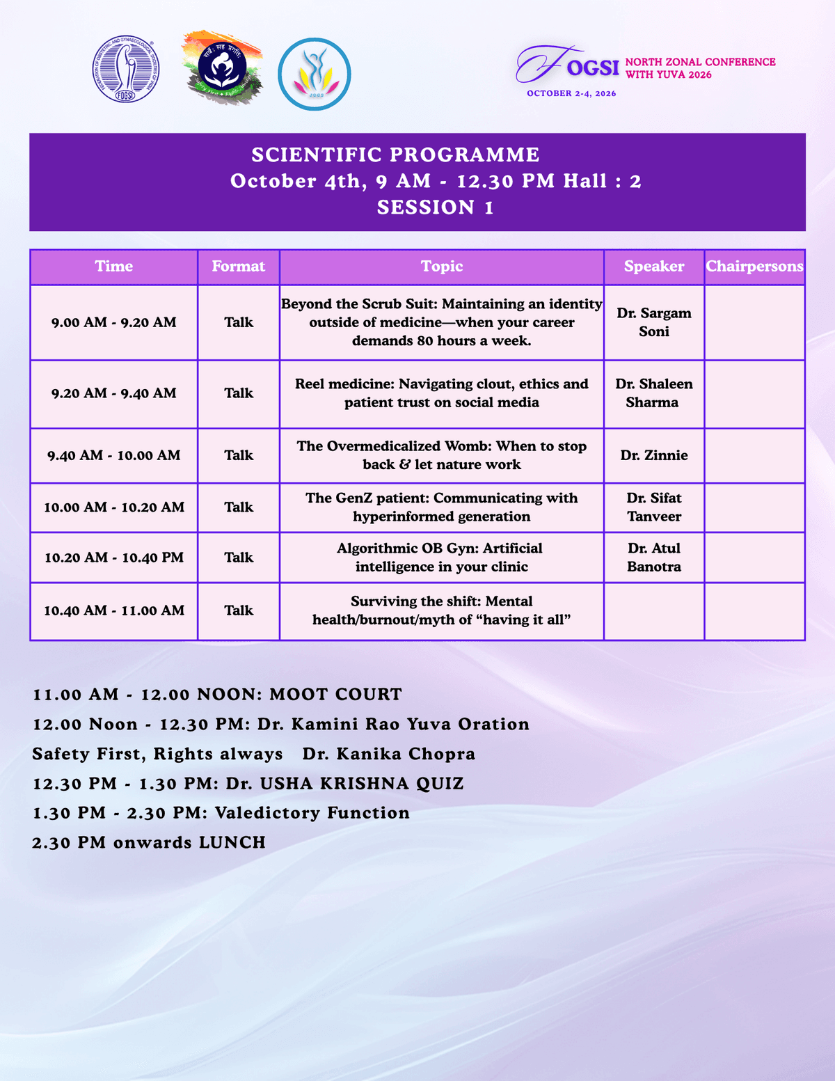 Scientific Program Page 25 — FOGSI North Zonal Conference with YUVA 2026