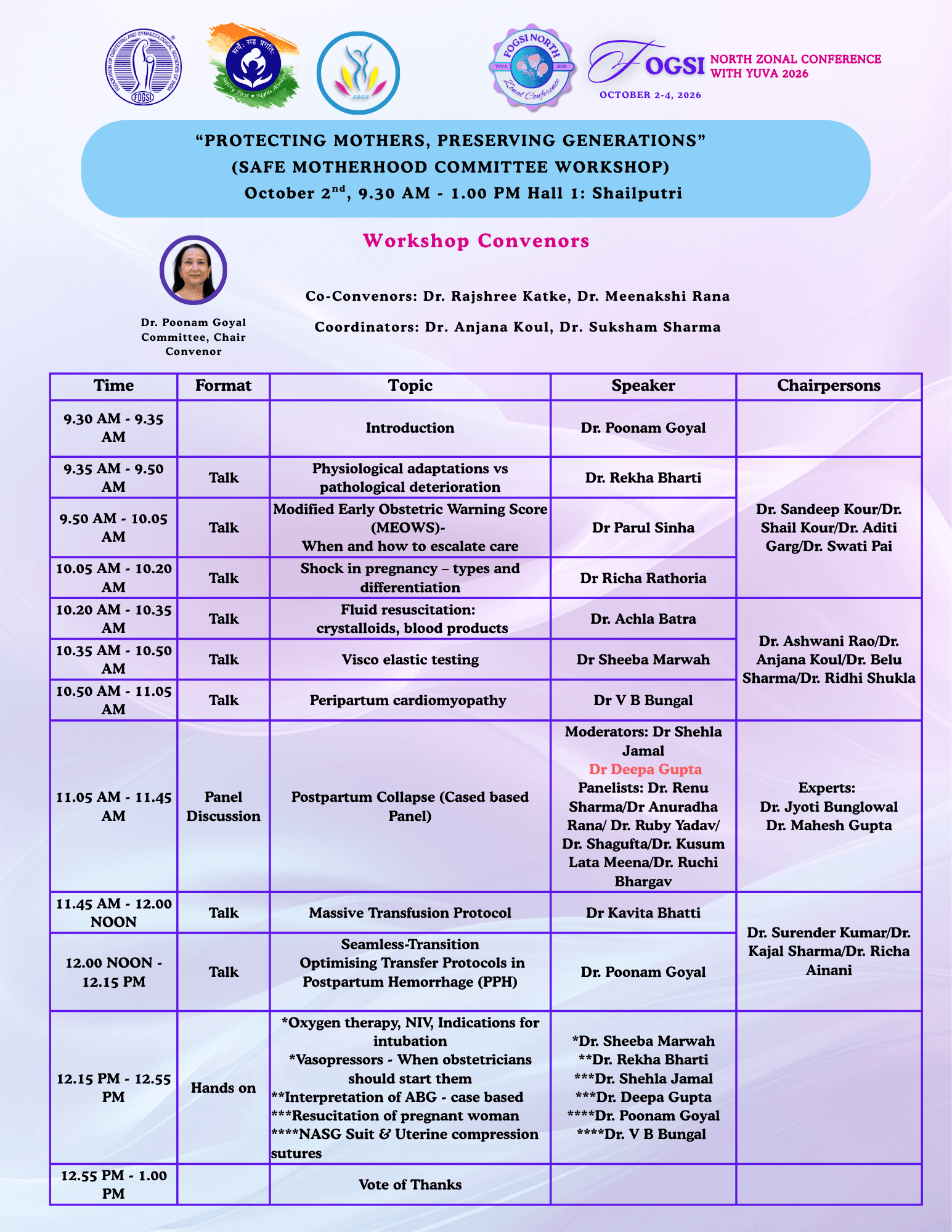 Safe Motherhood Workshop